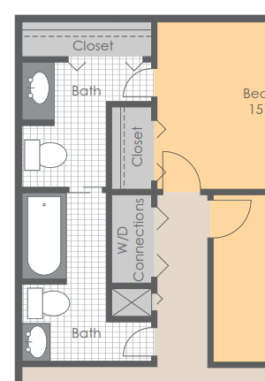 2 BR 1.5 Bath